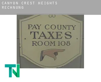 Canyon Crest Heights  Rechnung